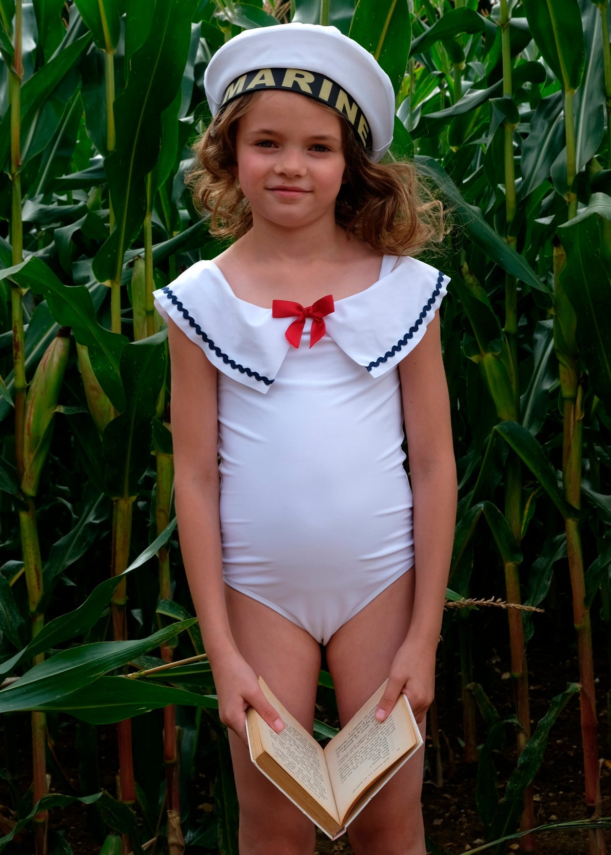 Sailor Inspired One-Piece Swimsuit