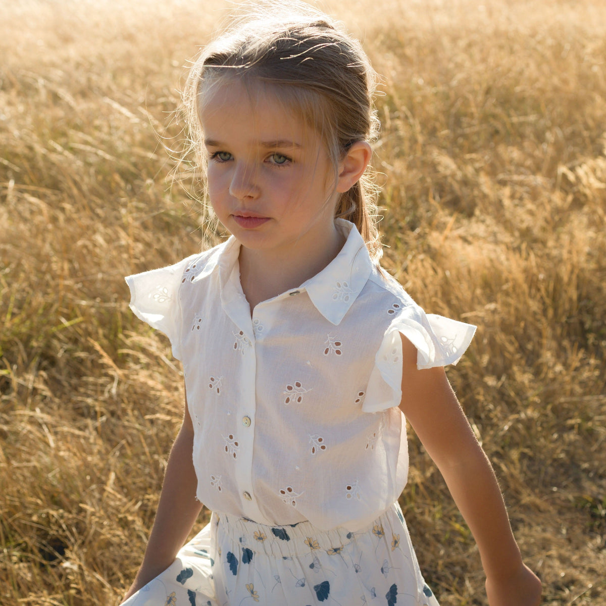 Lola Top | Offwhite Eyelet