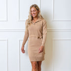 Wide Collar Belted Organic Sweater Dress - Blissfully Lavender BoutiqueHope & Henry