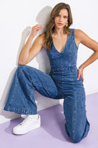 Women’s Denim Jumpsuit - Blissfully Lavender BoutiqueFlying Tomato