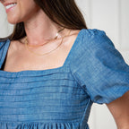 Women's Organic Ruched Chambray Dress - Blissfully Lavender BoutiqueHope & Henry