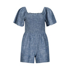 Women's Organic Smocked Chambray Romper - Blissfully Lavender BoutiqueHope & Henry