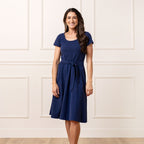 Women's Organic Tie - Waist Knit Dress - Blissfully Lavender BoutiqueHope & Henry