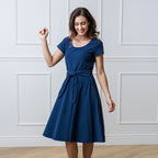 Women's Organic Tie - Waist Knit Dress - Blissfully Lavender BoutiqueHope & Henry