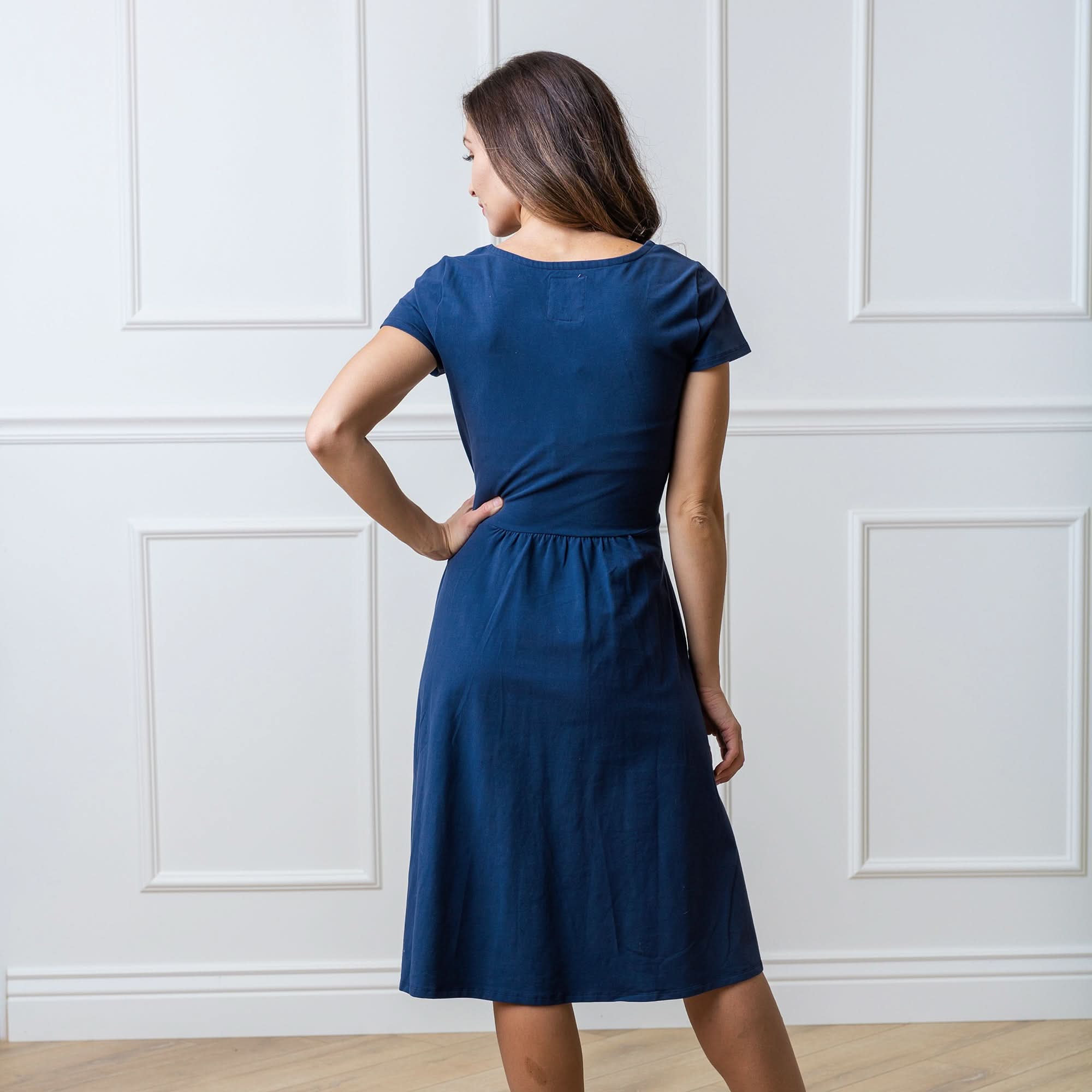 Women's Organic Tie - Waist Knit Dress - Blissfully Lavender BoutiqueHope & Henry