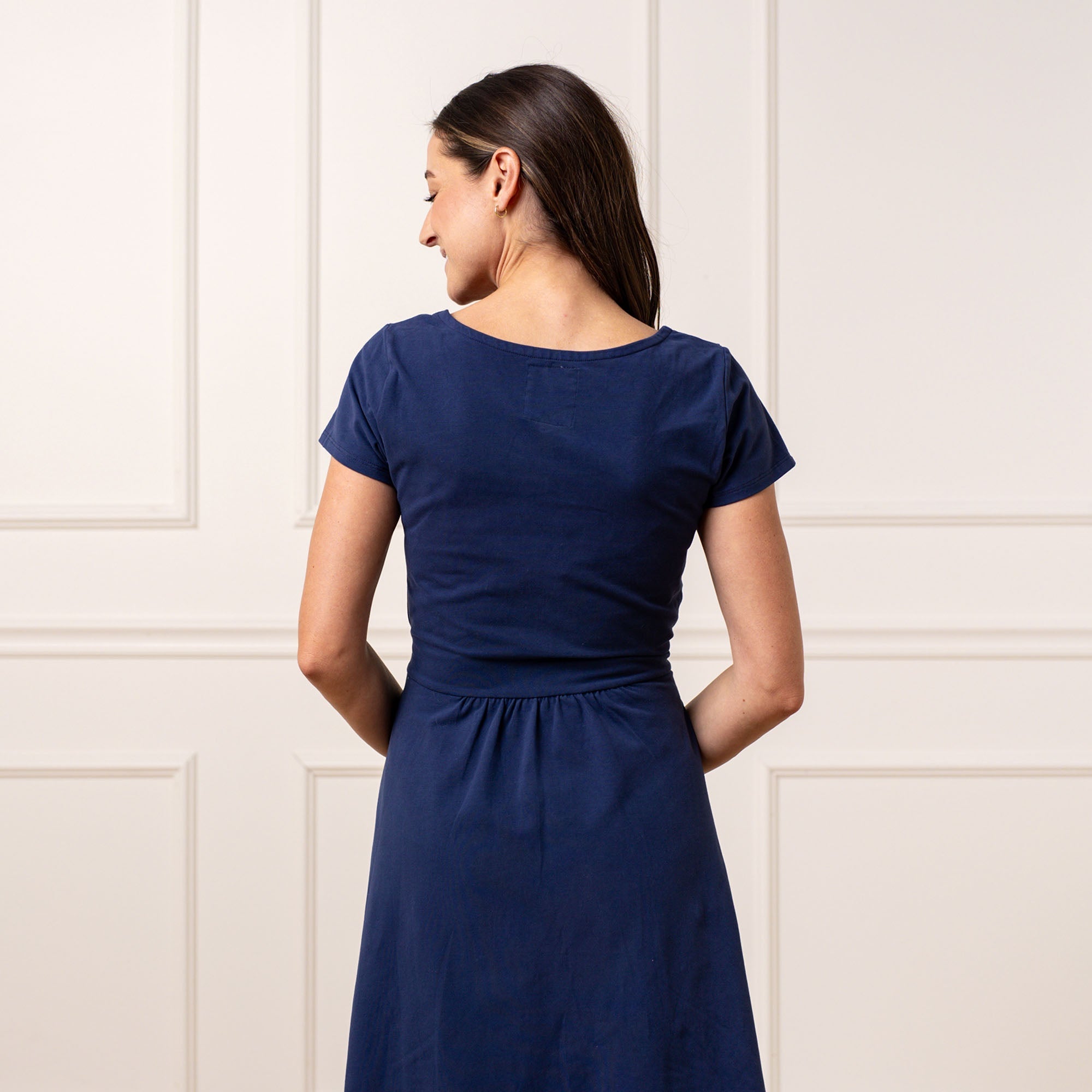 Women's Organic Tie - Waist Knit Dress - Blissfully Lavender BoutiqueHope & Henry