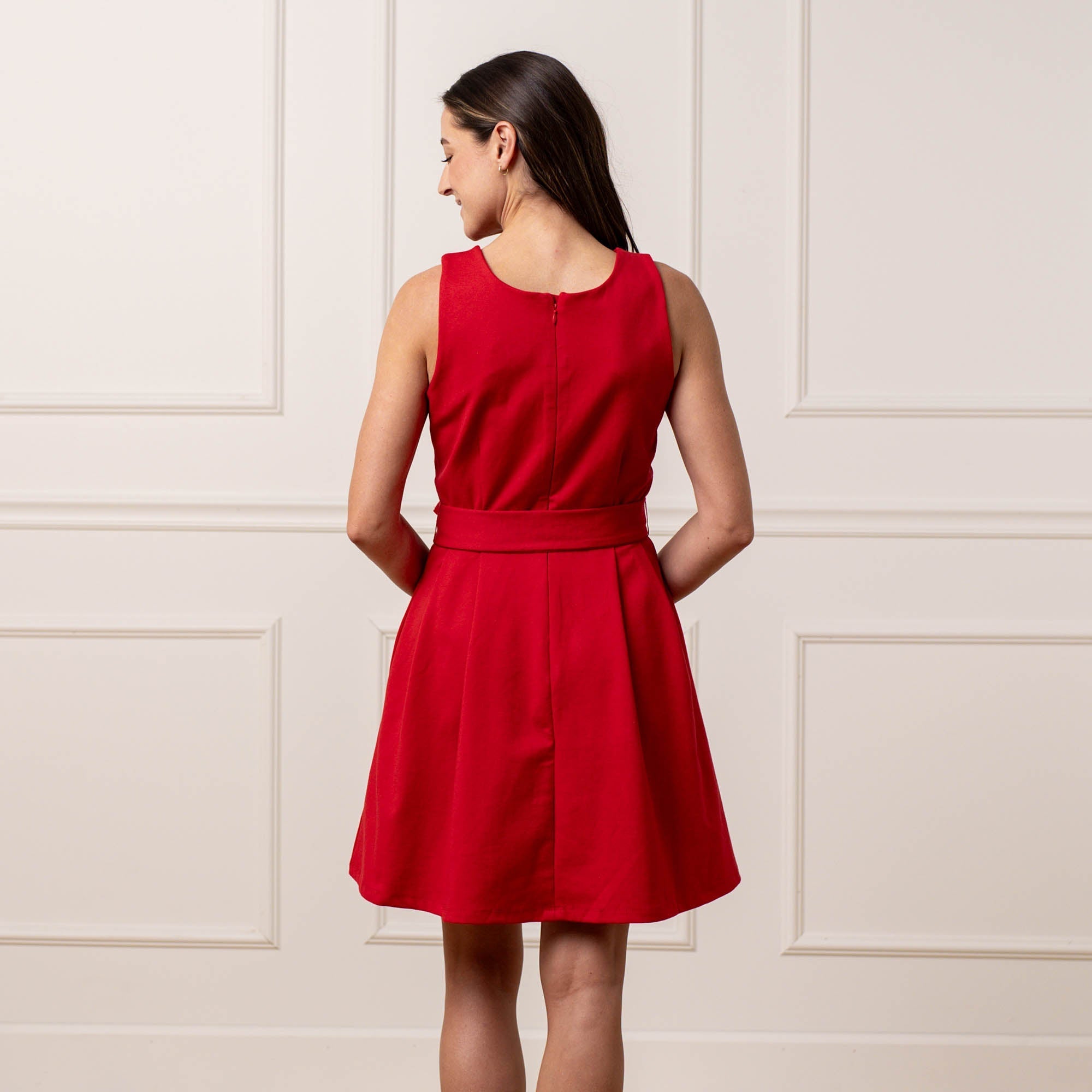 Women's Sleeveless Ponte Skater Dress - Blissfully Lavender BoutiqueHope & Henry