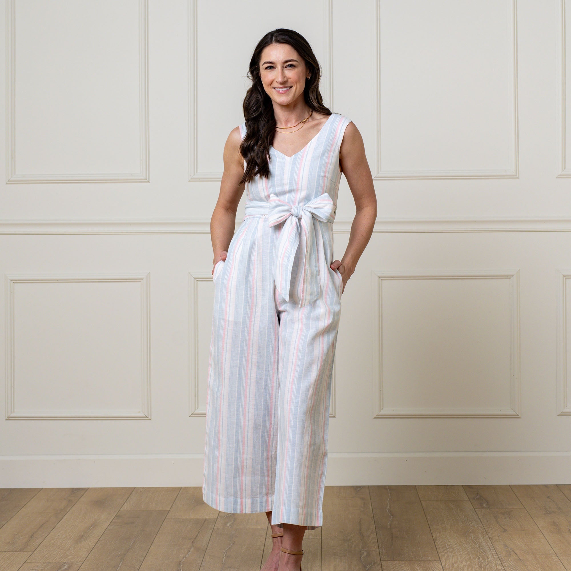 Women's Tie - Waist Wide Leg Jumpsuit - Blissfully Lavender BoutiqueHope & Henry