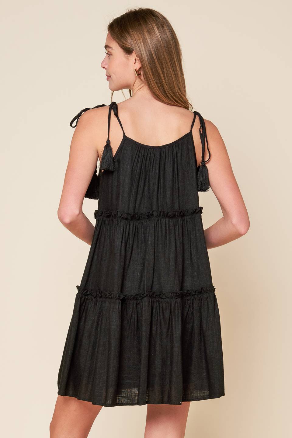 Women’s Woven Black Mini Dress - Blissfully Lavender BoutiqueFlying Tomato