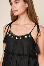 Women’s Woven Black Mini Dress - Blissfully Lavender BoutiqueFlying Tomato