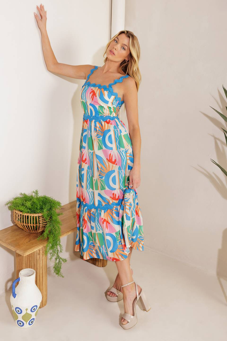 Women’s Woven Midi Dress - Blissfully Lavender BoutiqueFlying Tomato