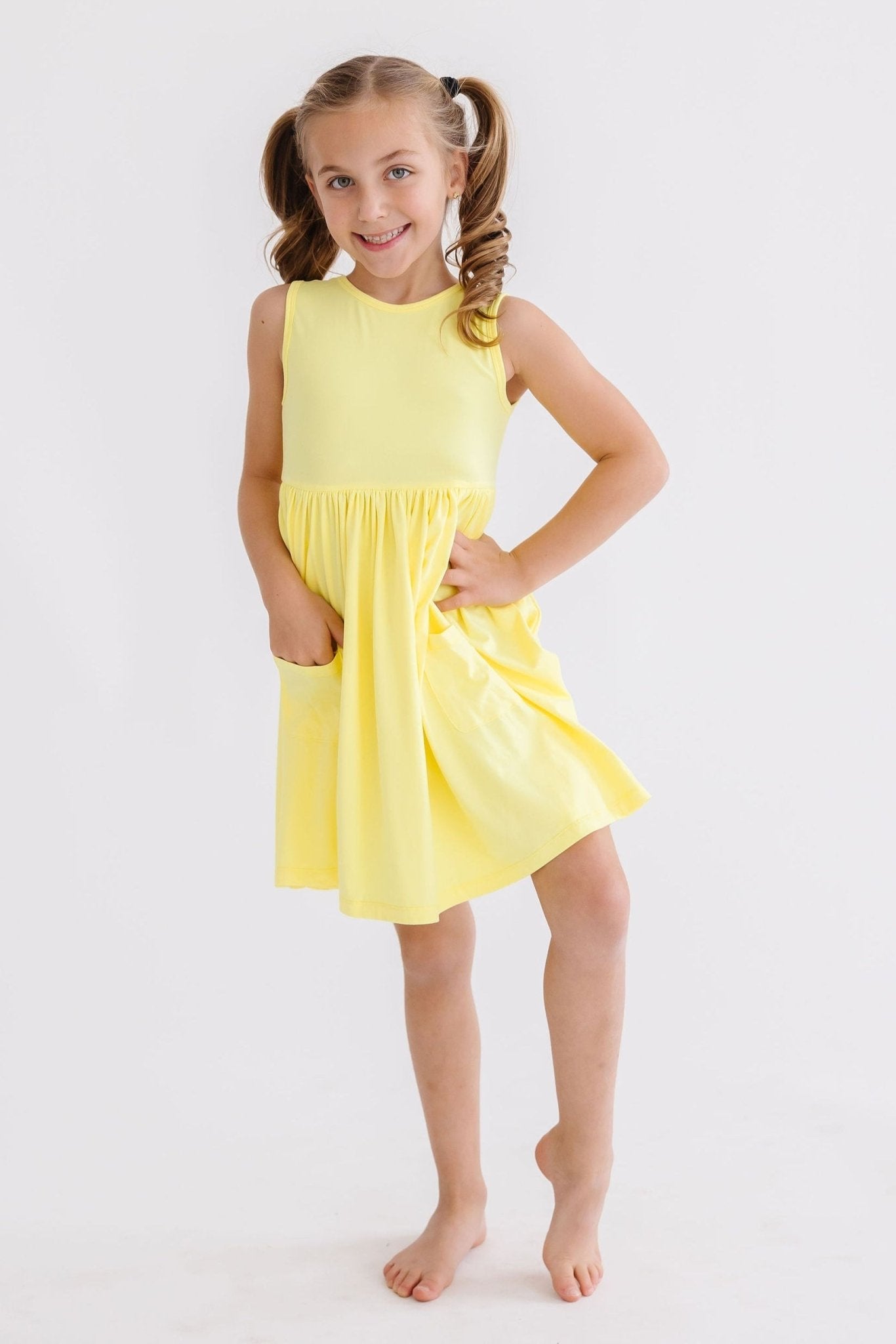 Yellow Tank Pocket Twirl Dress - Blissfully Lavender BoutiqueMila & Rose ®