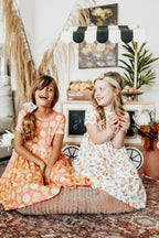 You're a Peach Short Sleeve Pocket Twirl Dress - Blissfully Lavender BoutiqueMila & Rose ®