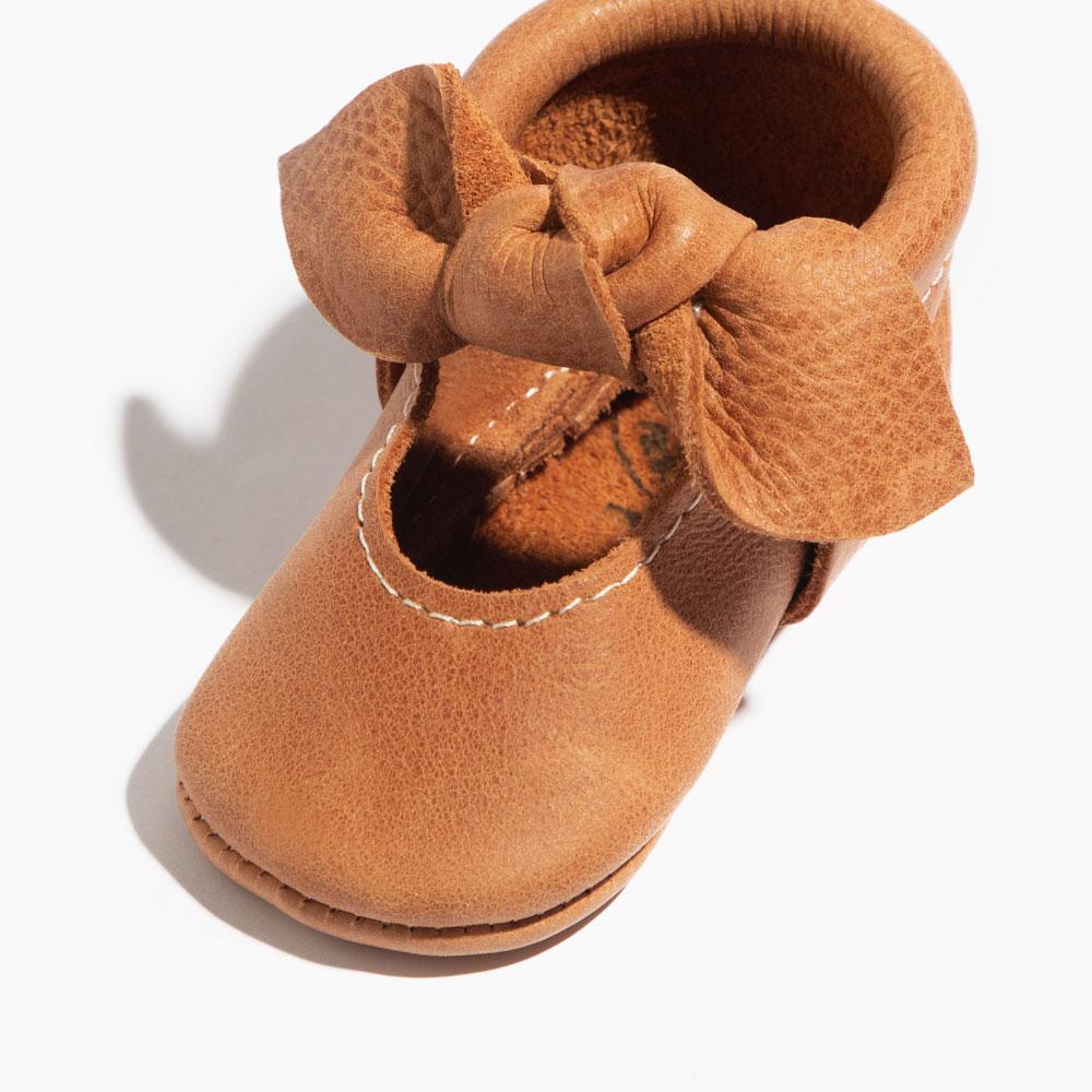 Zion Knotted Bow Baby Moccasins - Blissfully Lavender BoutiqueFreshly Picked