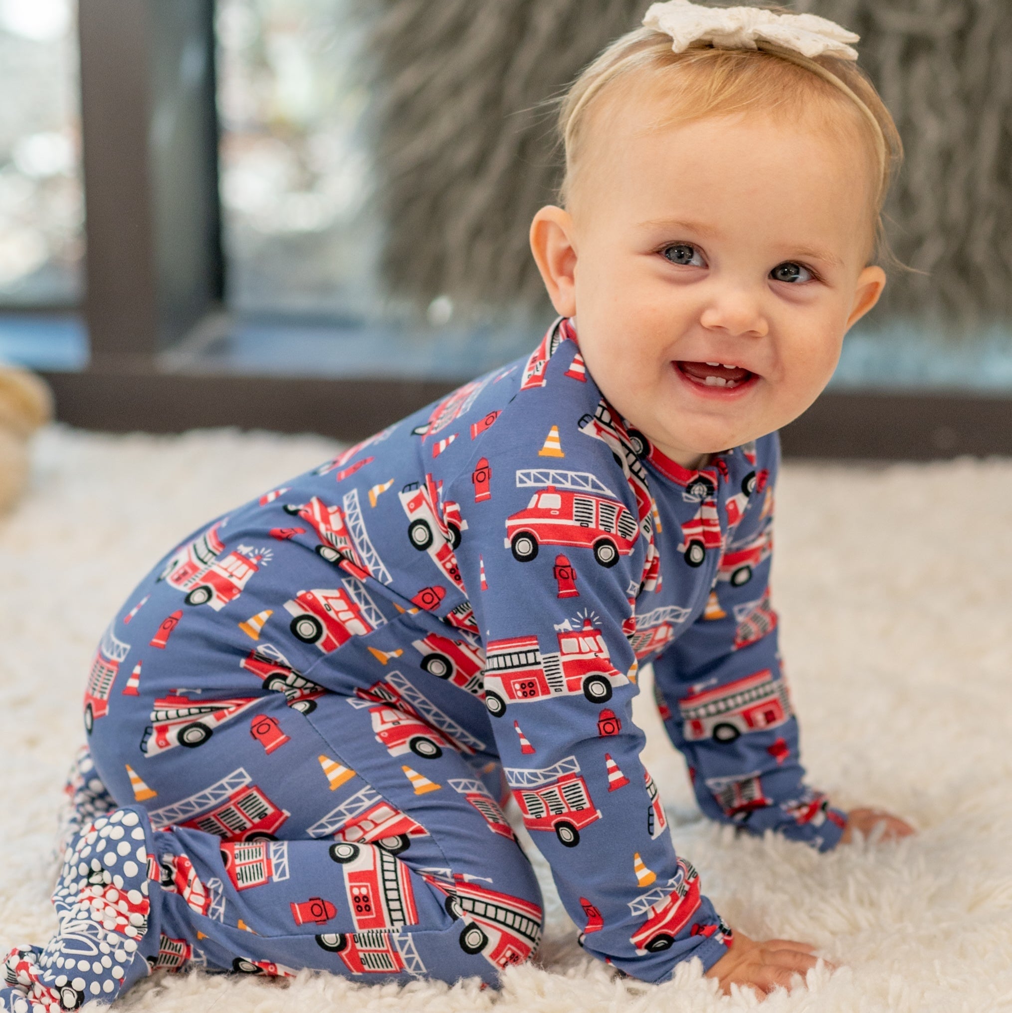 Baby Boy Cameron Zipper Pajama Footie