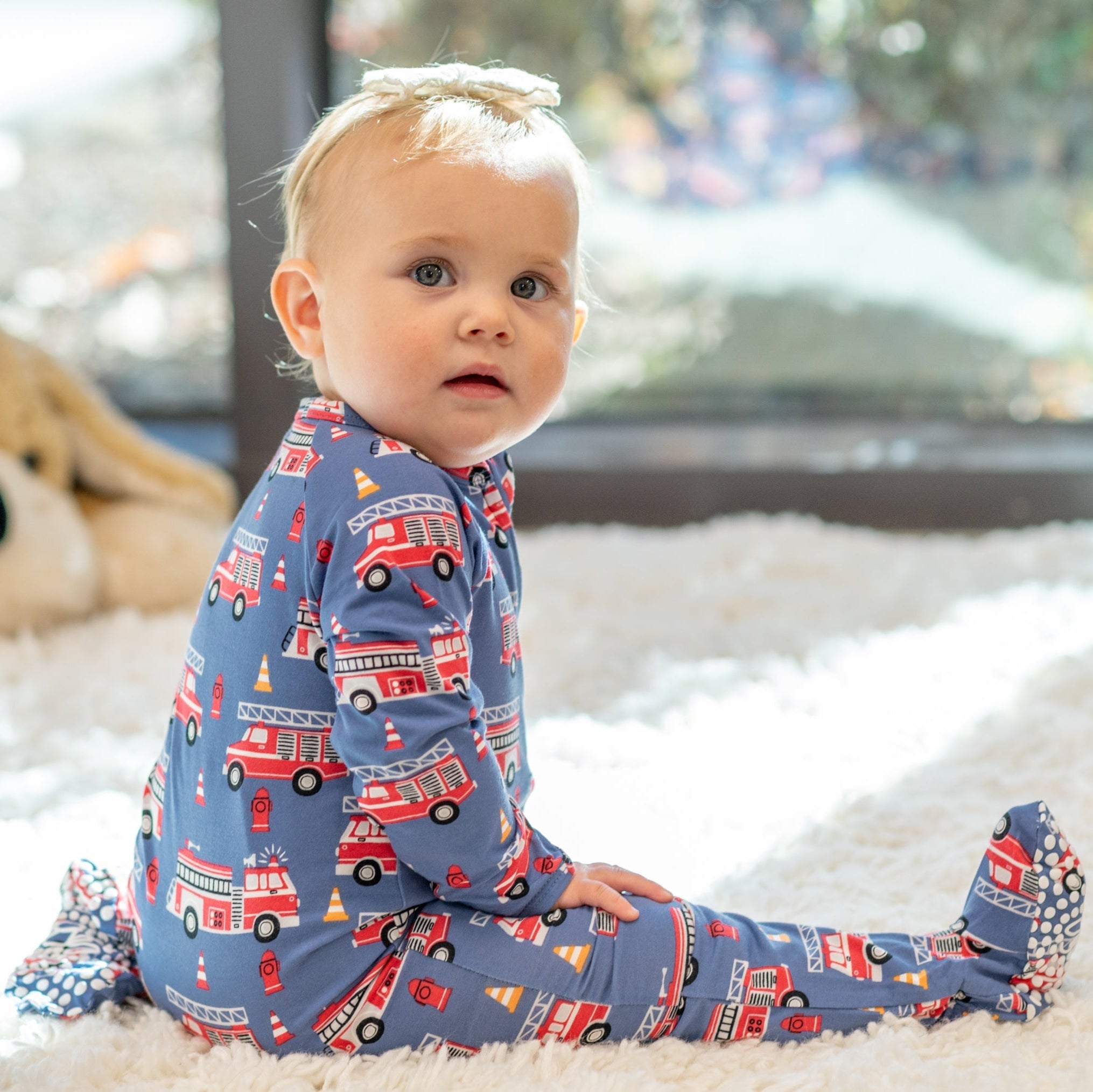 Baby Boy Cameron Zipper Pajama Footie