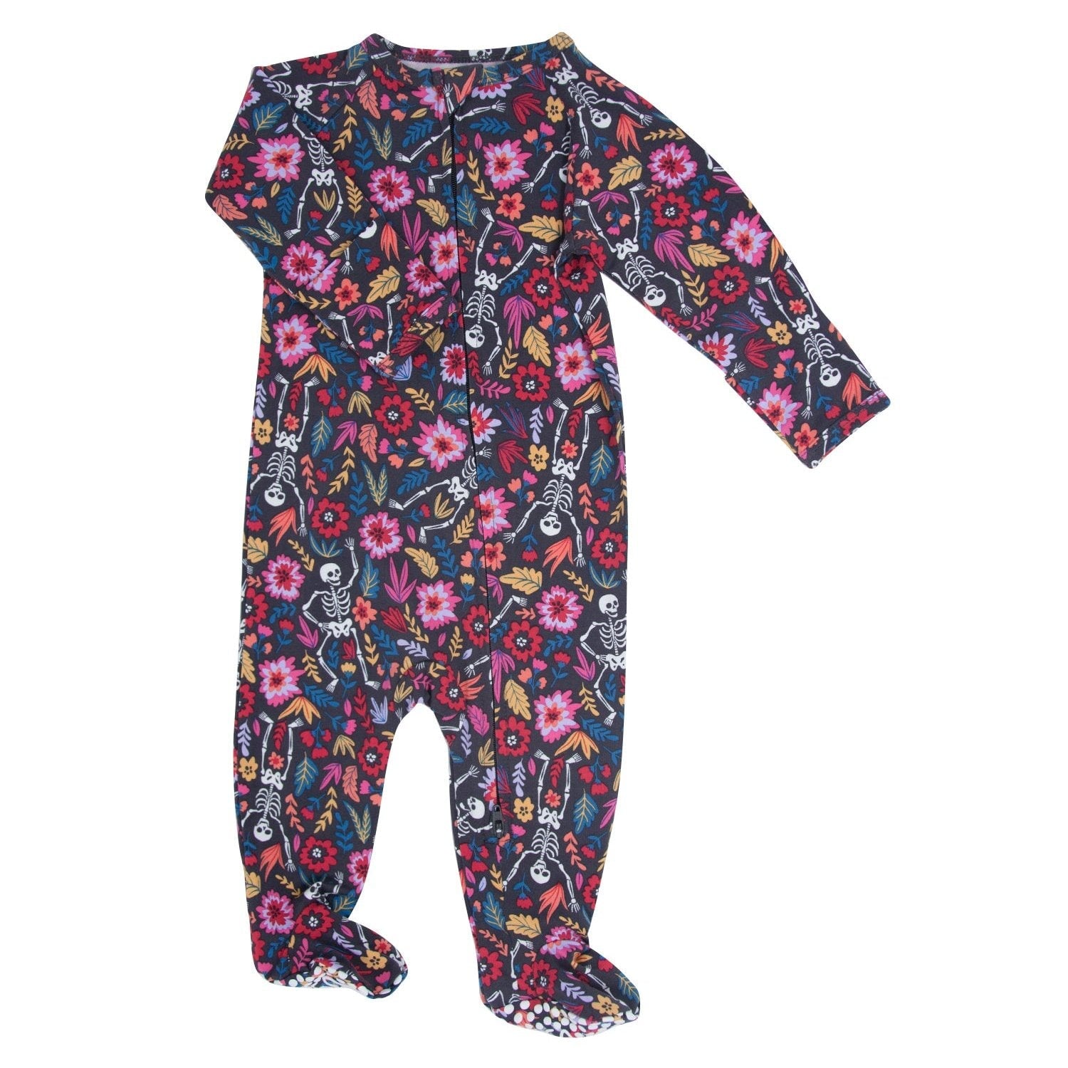 Day of the Dead Zipper Footie