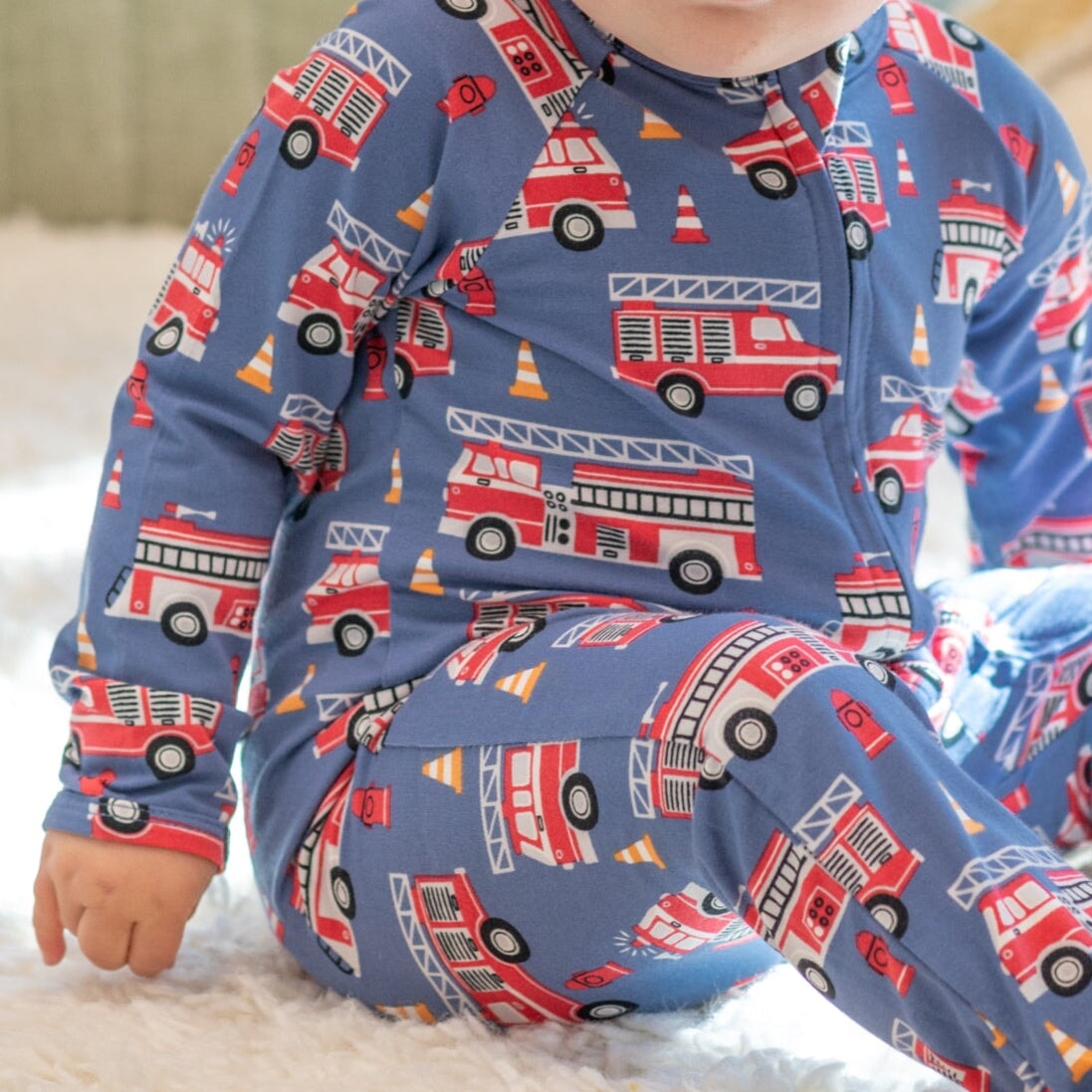 Baby Boy Cameron Zipper Pajama Footie