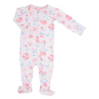 Zipper Footie - Peony Pink