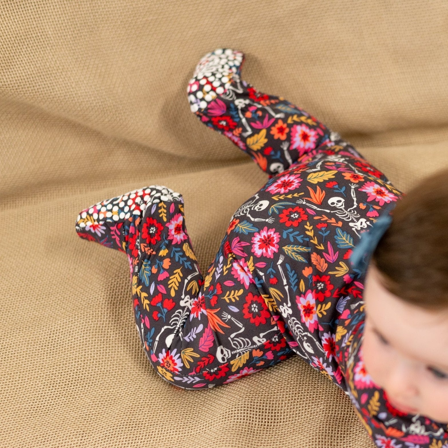 Day of the Dead Zipper Footie