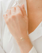 14k Gold Diamond Evil Eye Bracelet