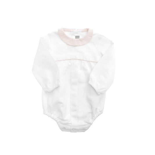 Baby Girl Linen Onesie | blossom pink