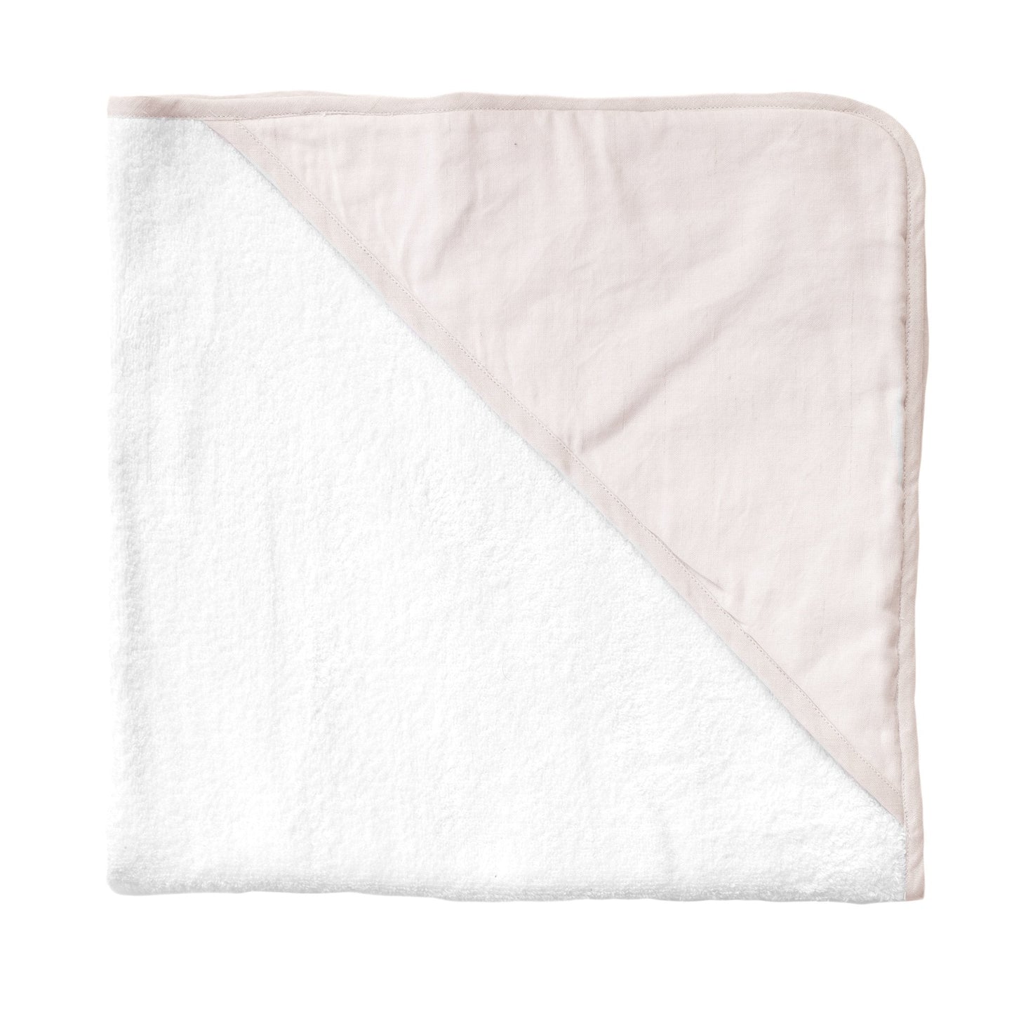 Baby Hooded Towel and Wash Glove | Blossom Pink Linen
