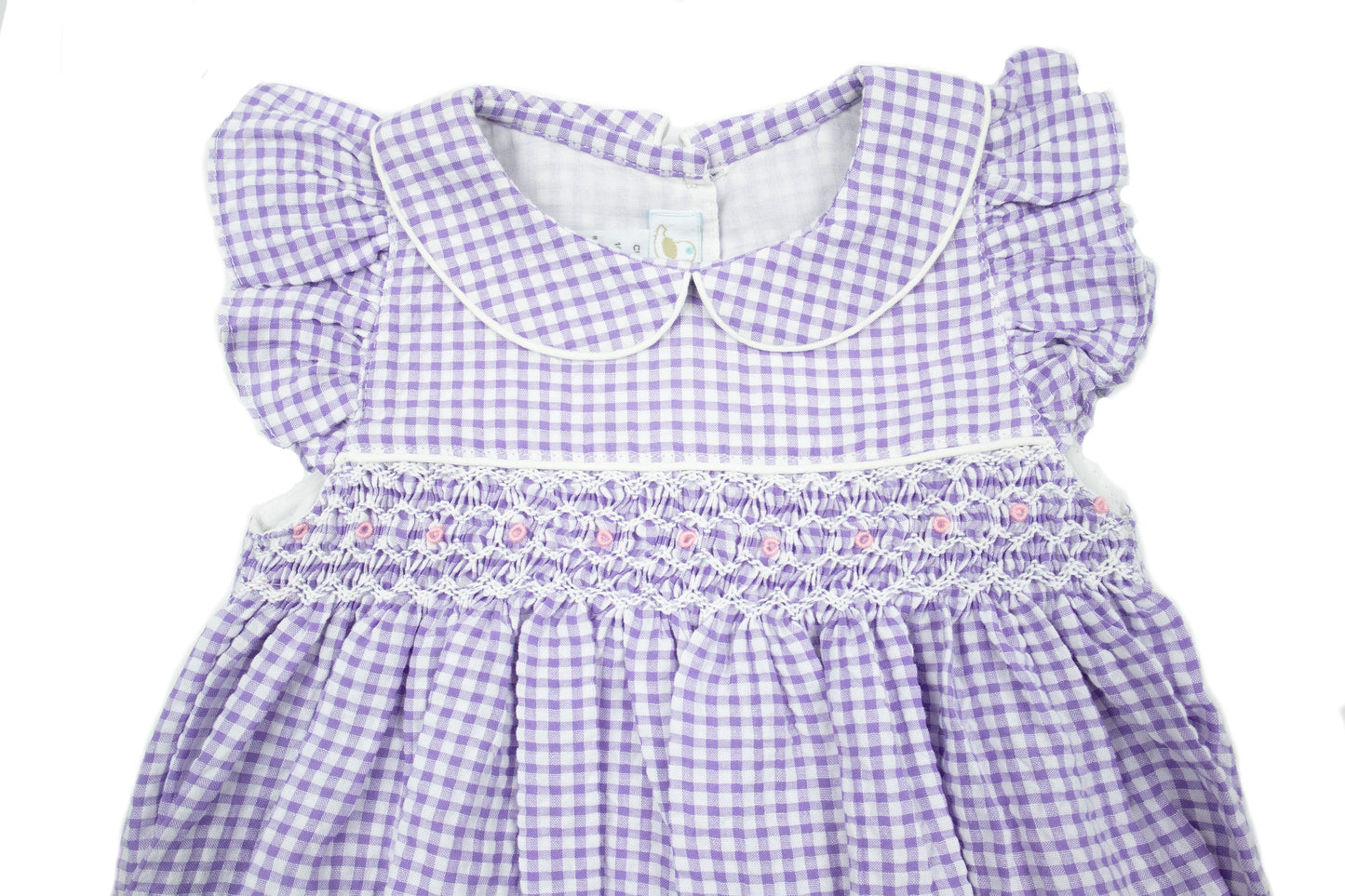 Baby Girls Anna Smocked Bubble Romper, Lilac