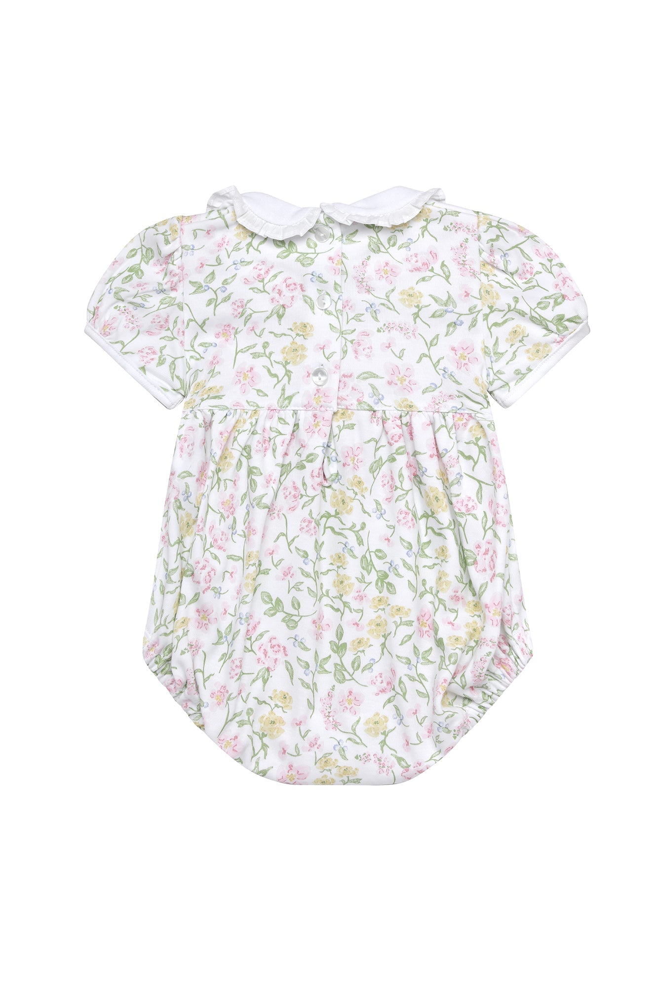 Baby Girl Berry Wildflowers Smocked Bubble