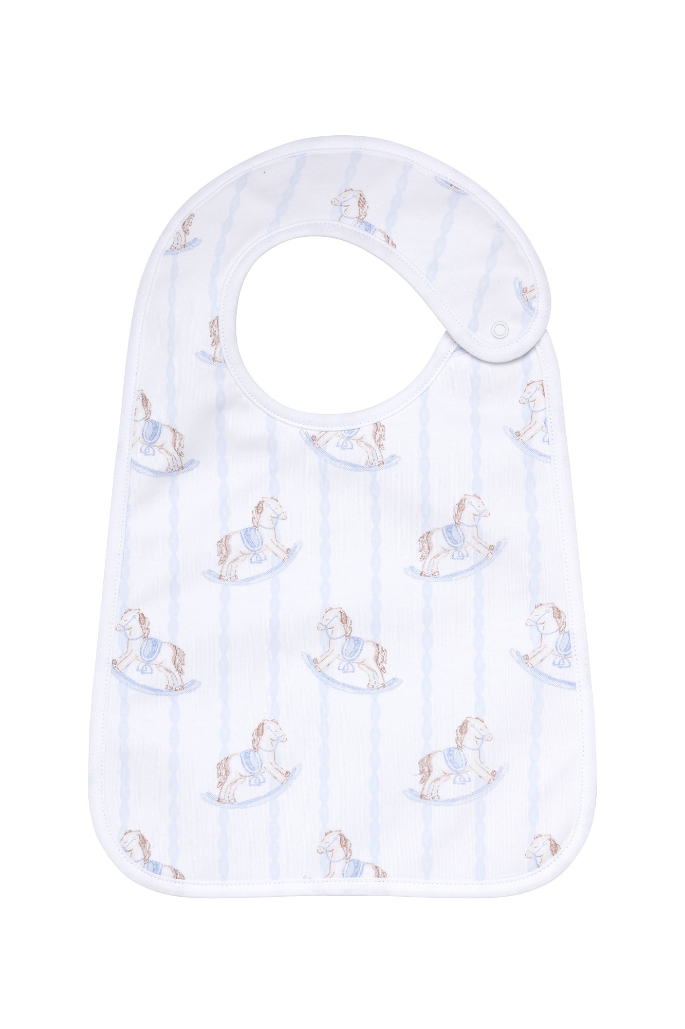 Blue Rocking Horse Feeding Bib