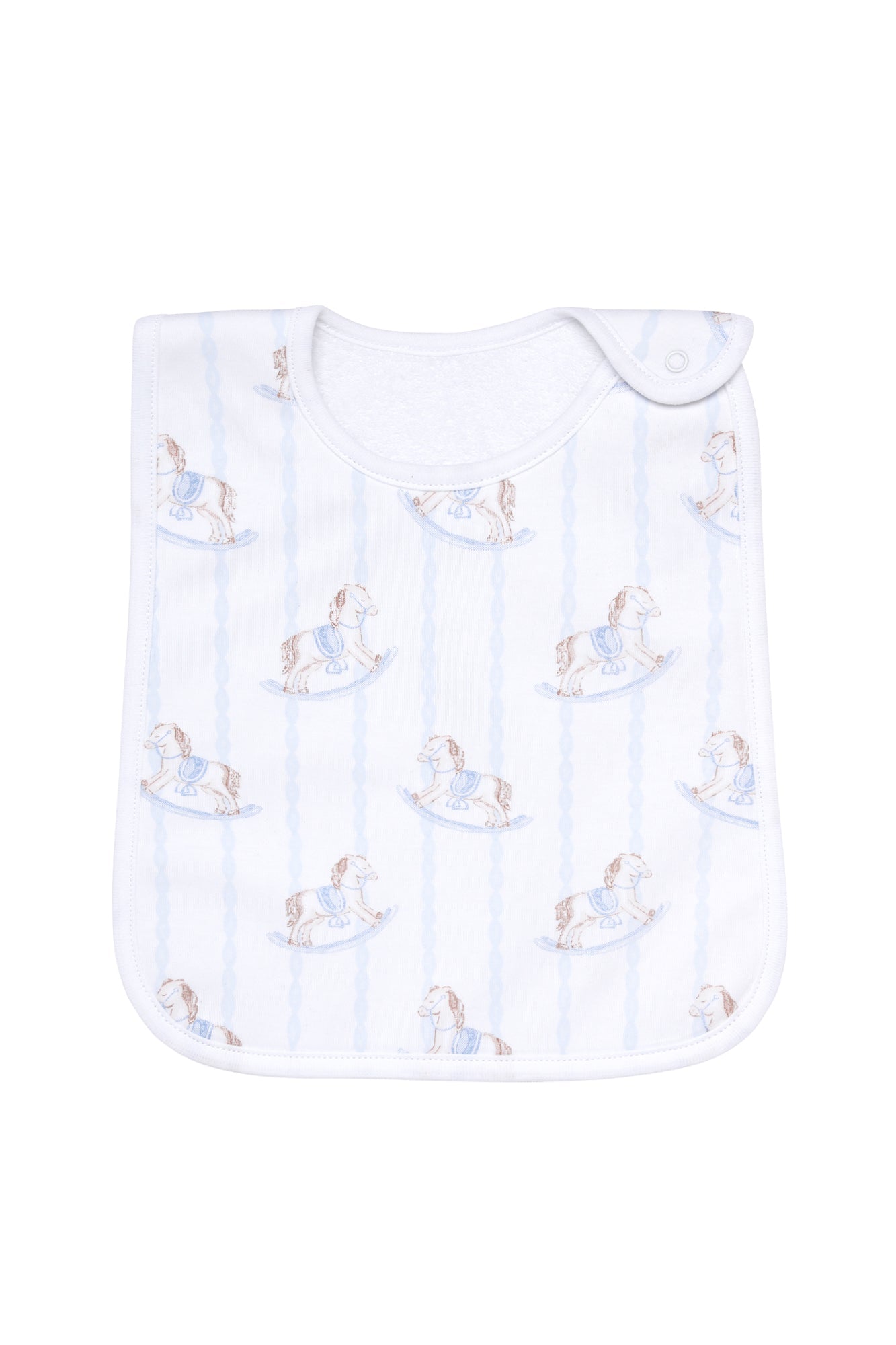 Blue Rocking Horse Feeding Bib