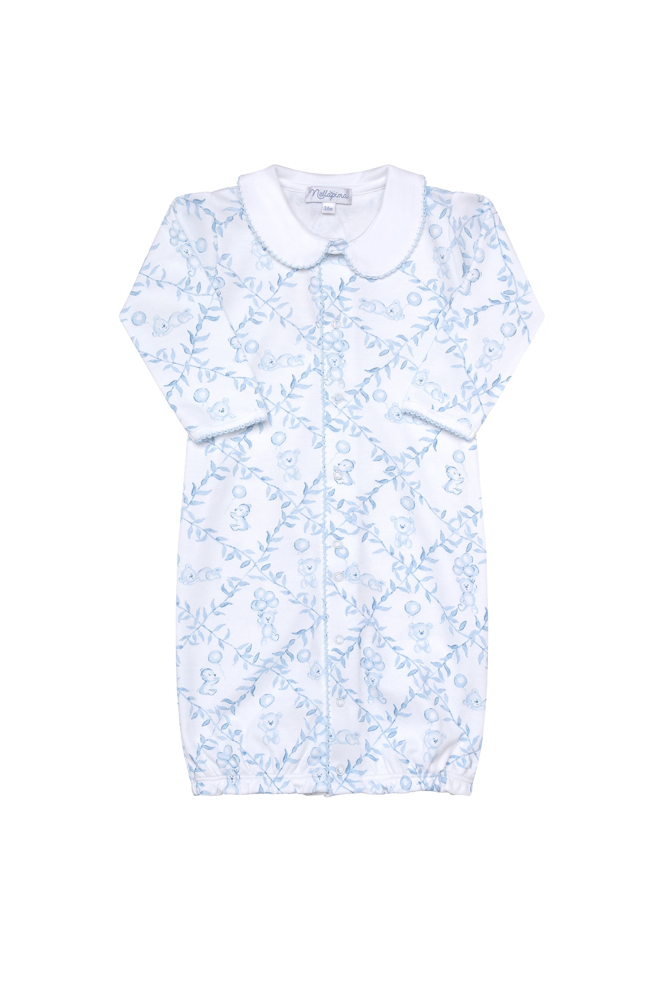 Baby Boy Blue Bears Trellace Baby Converter Gown