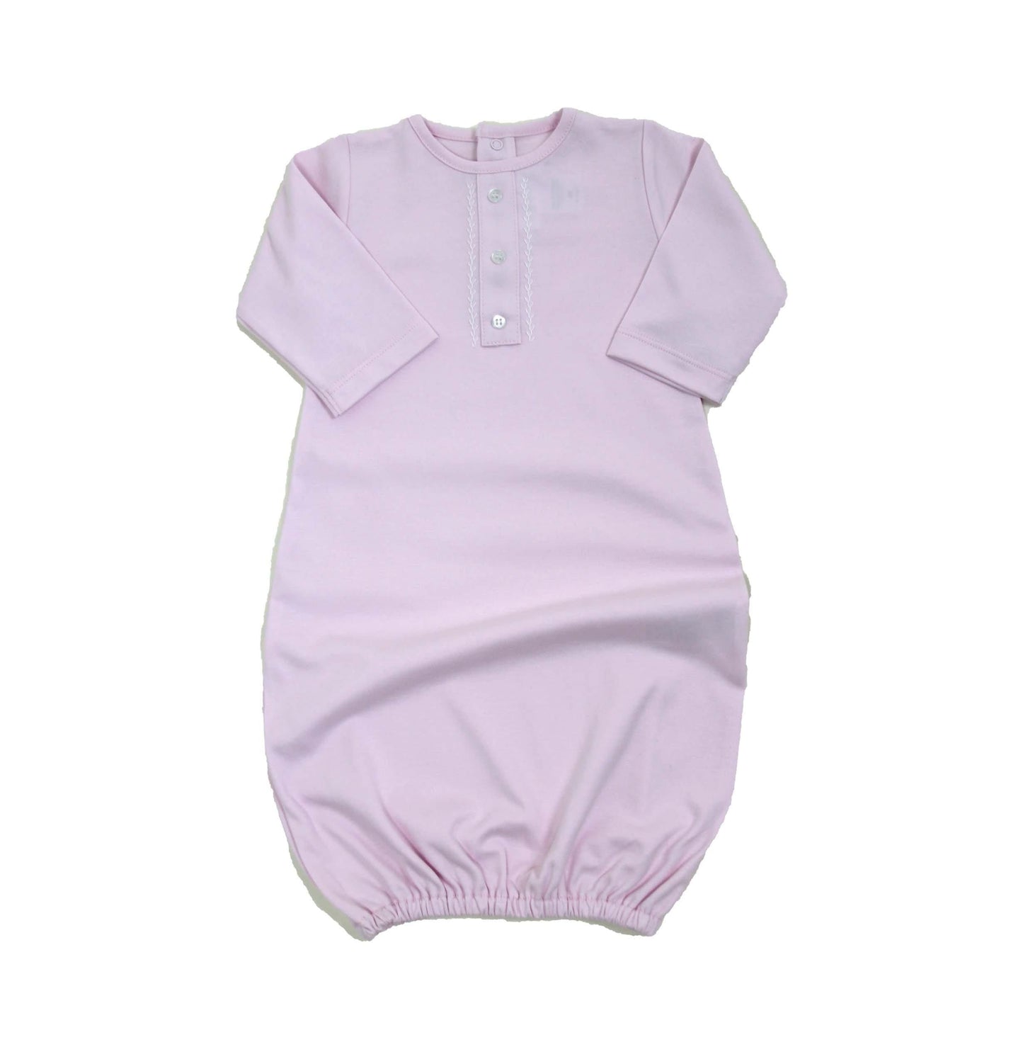 Baby Girl Pink Pima Cotton Layette Gown
