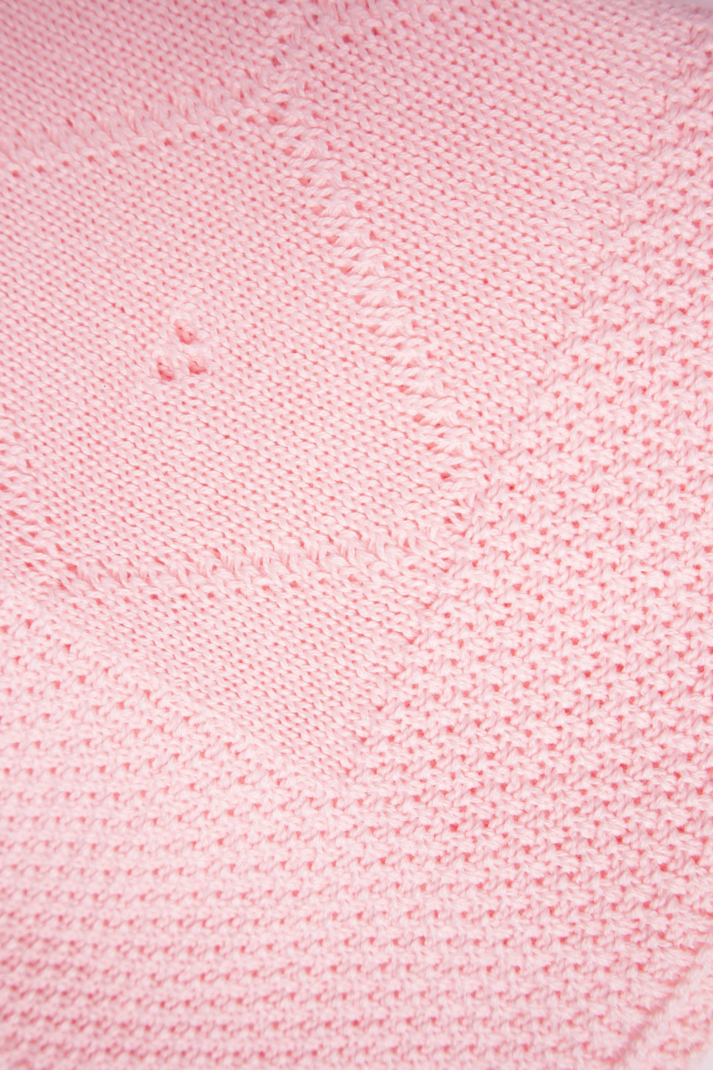Pink Classic Knit Receiving Blanket, Pink