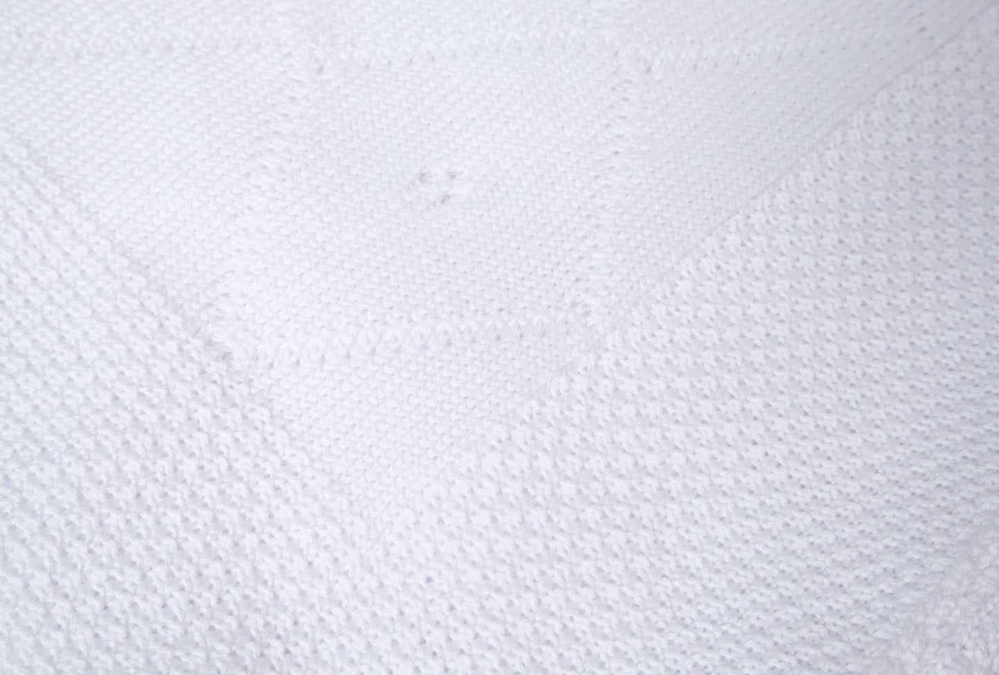 Classic Knit Receiving Blanket, White
