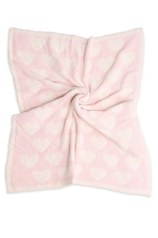Heart Luxe Soft Throw Baby Blanket