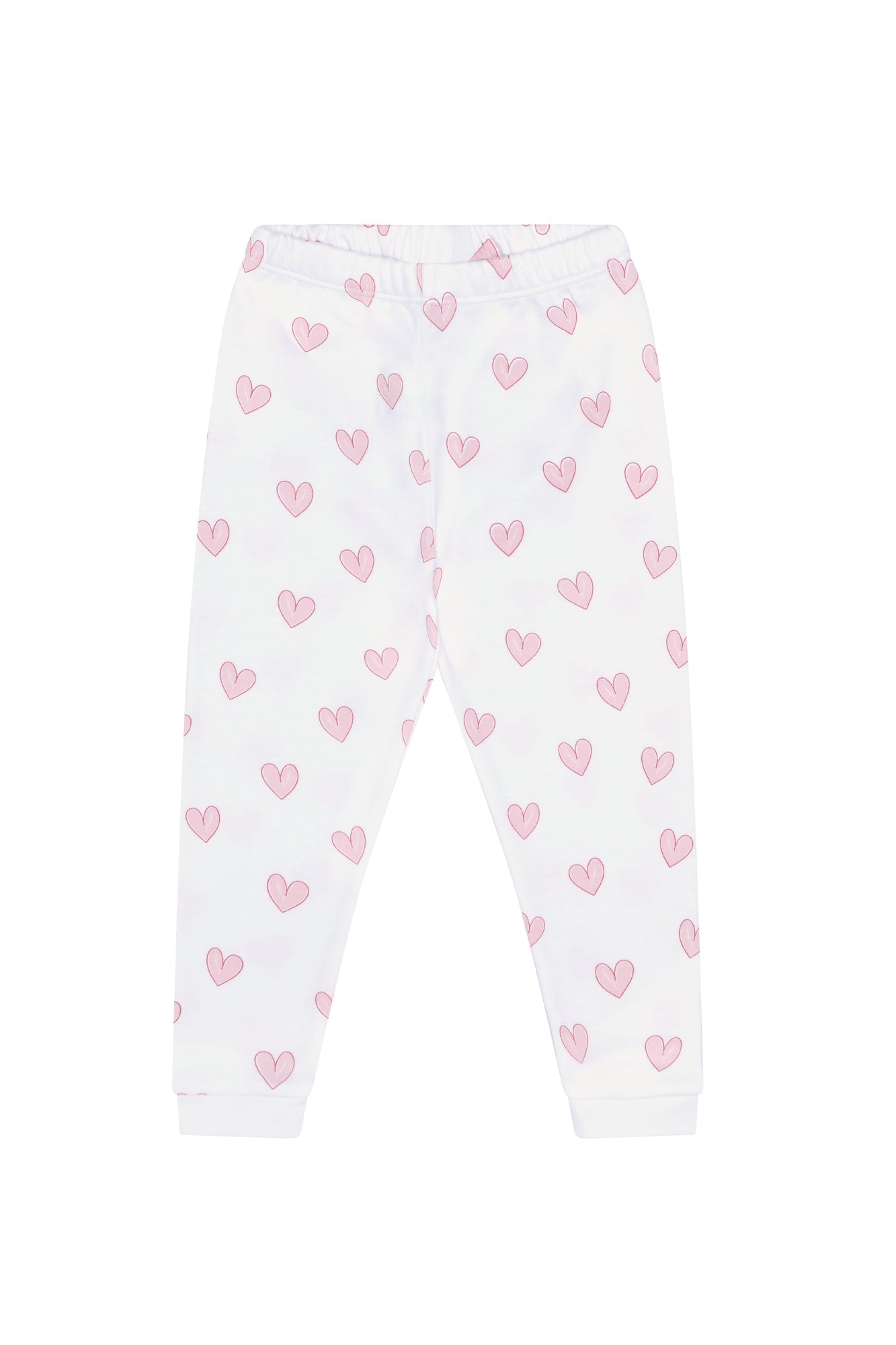 Girls Pink Heart Print Pajama