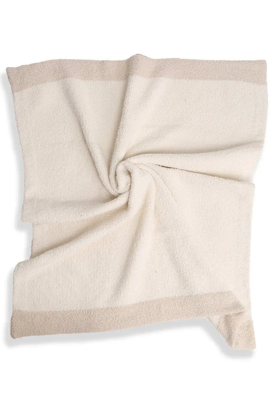 Ivory Luxe Soft Throw Baby Blanket