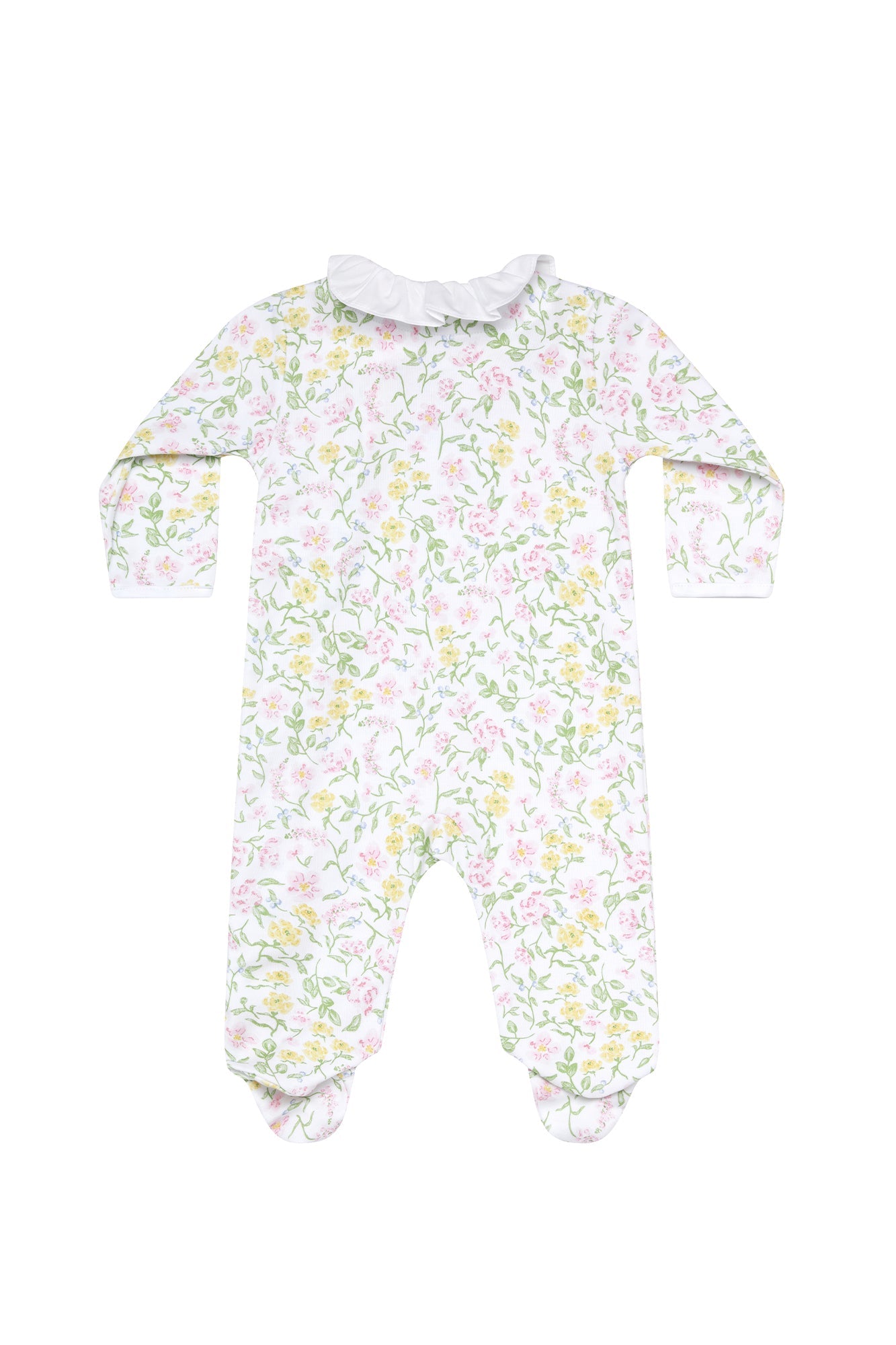 Baby Girl Berry Wildflowers Crossover Footie