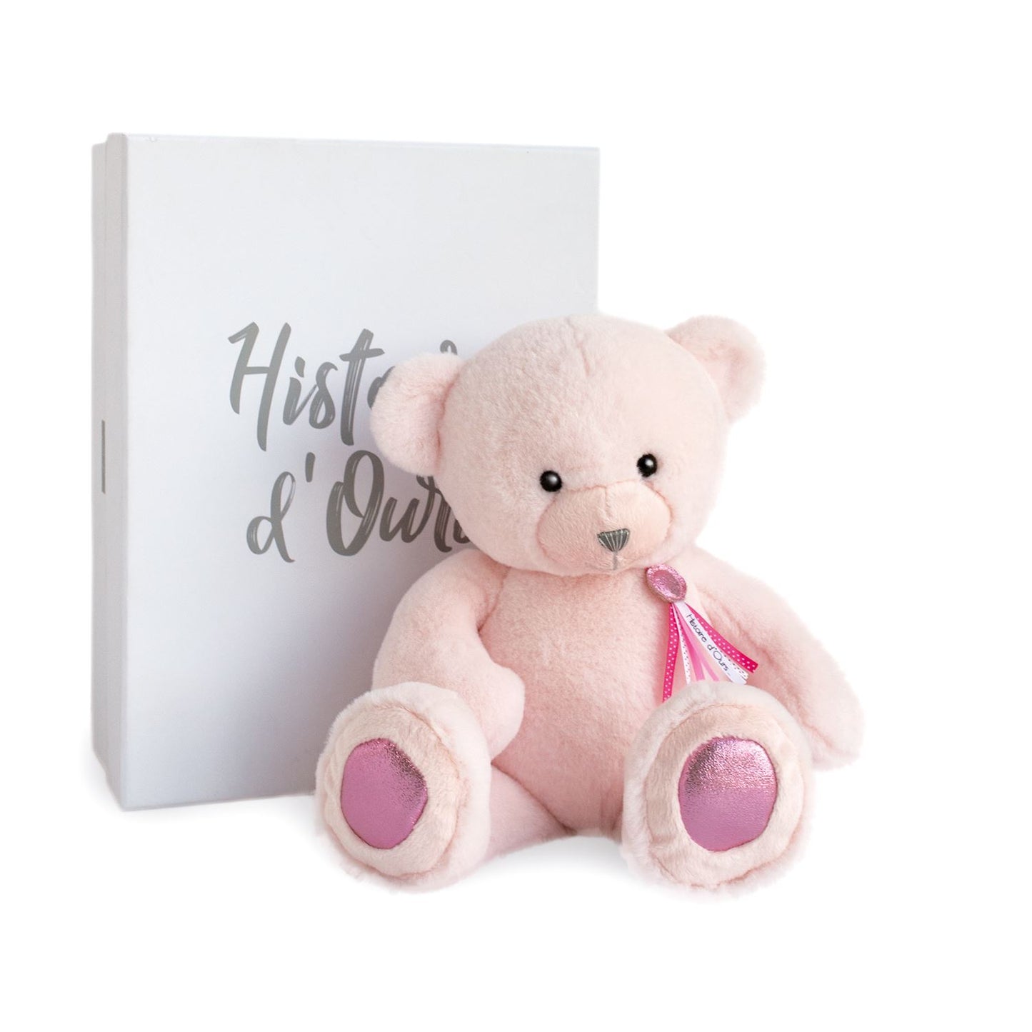 Pink Charming Teddy Bear with Glitter Accents