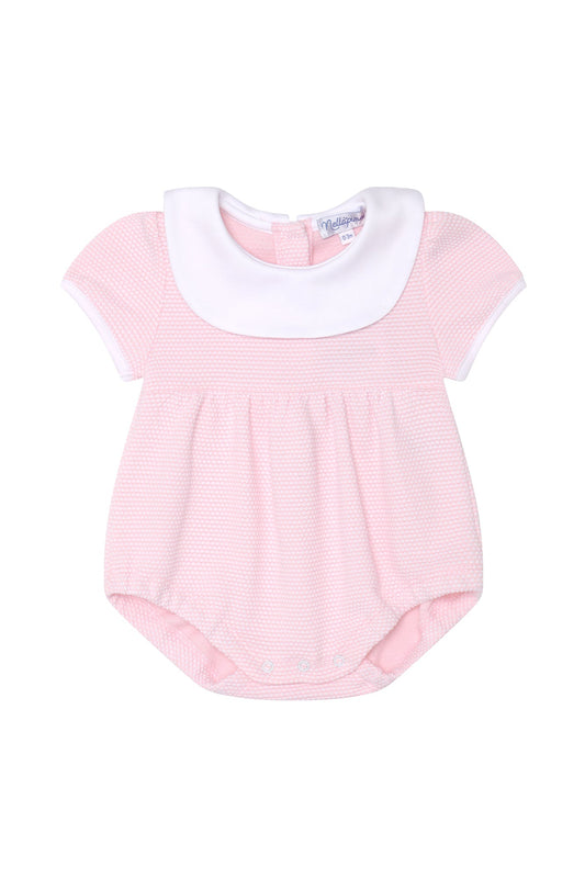 Pink Bubble Pima Cotton Baby Bubble Romper