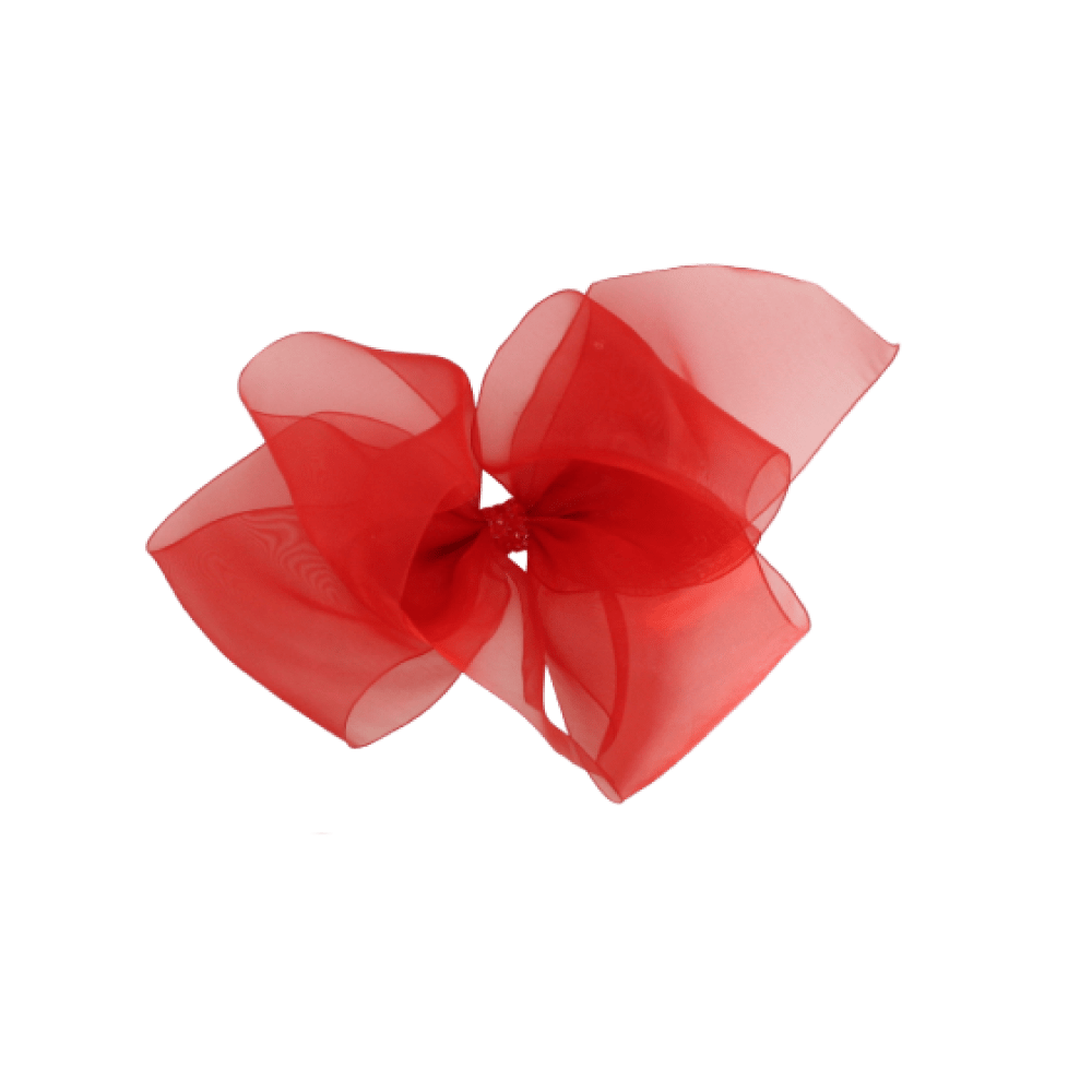 Red Princess Organdy Hair Bow
