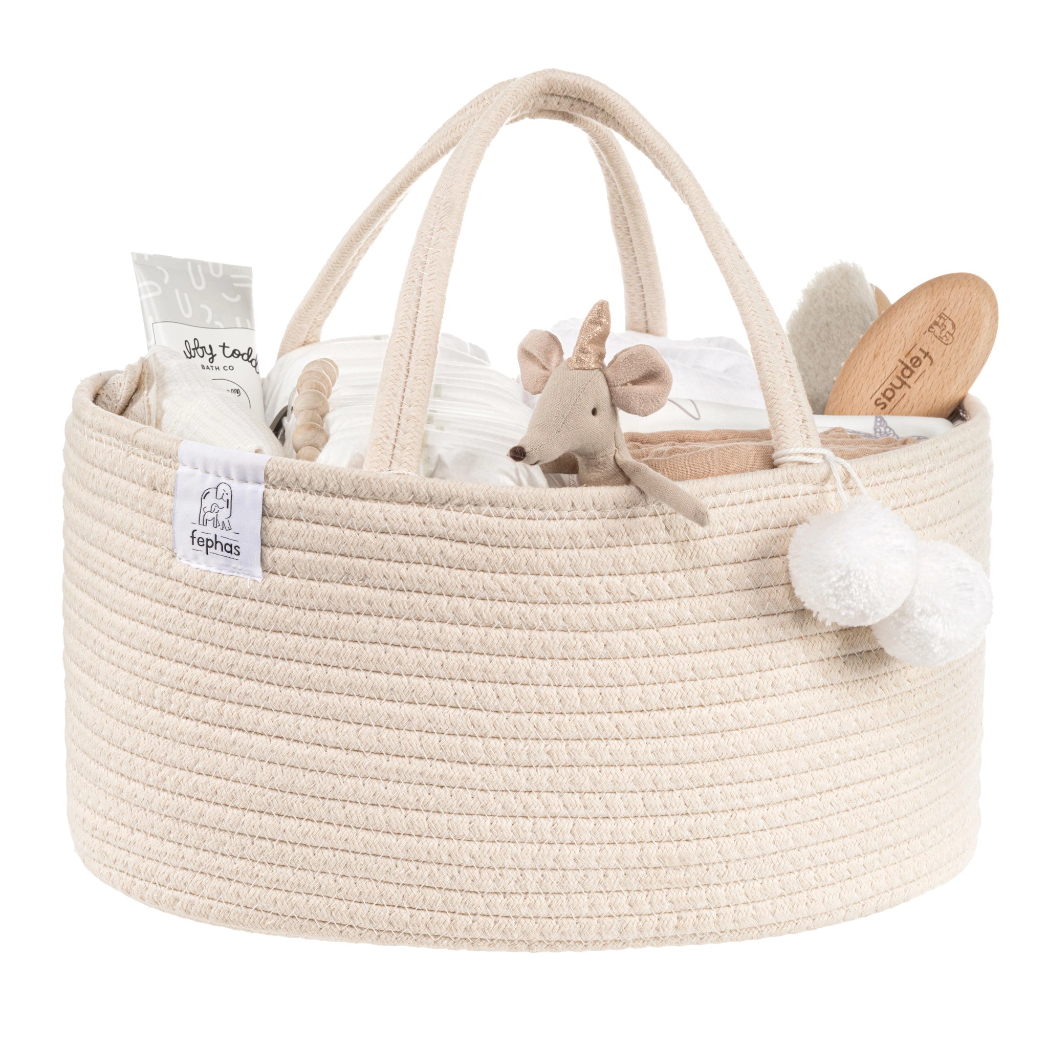 Rope Diaper Caddy/ Beige