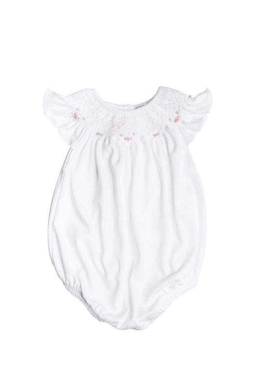 Baby Girl Rose Smocked Bubble