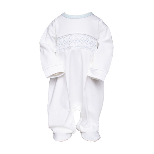 Baby White Smocked Footie