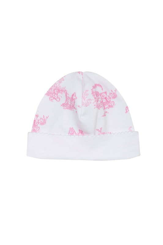 Baby Girl Pink Toile Hat