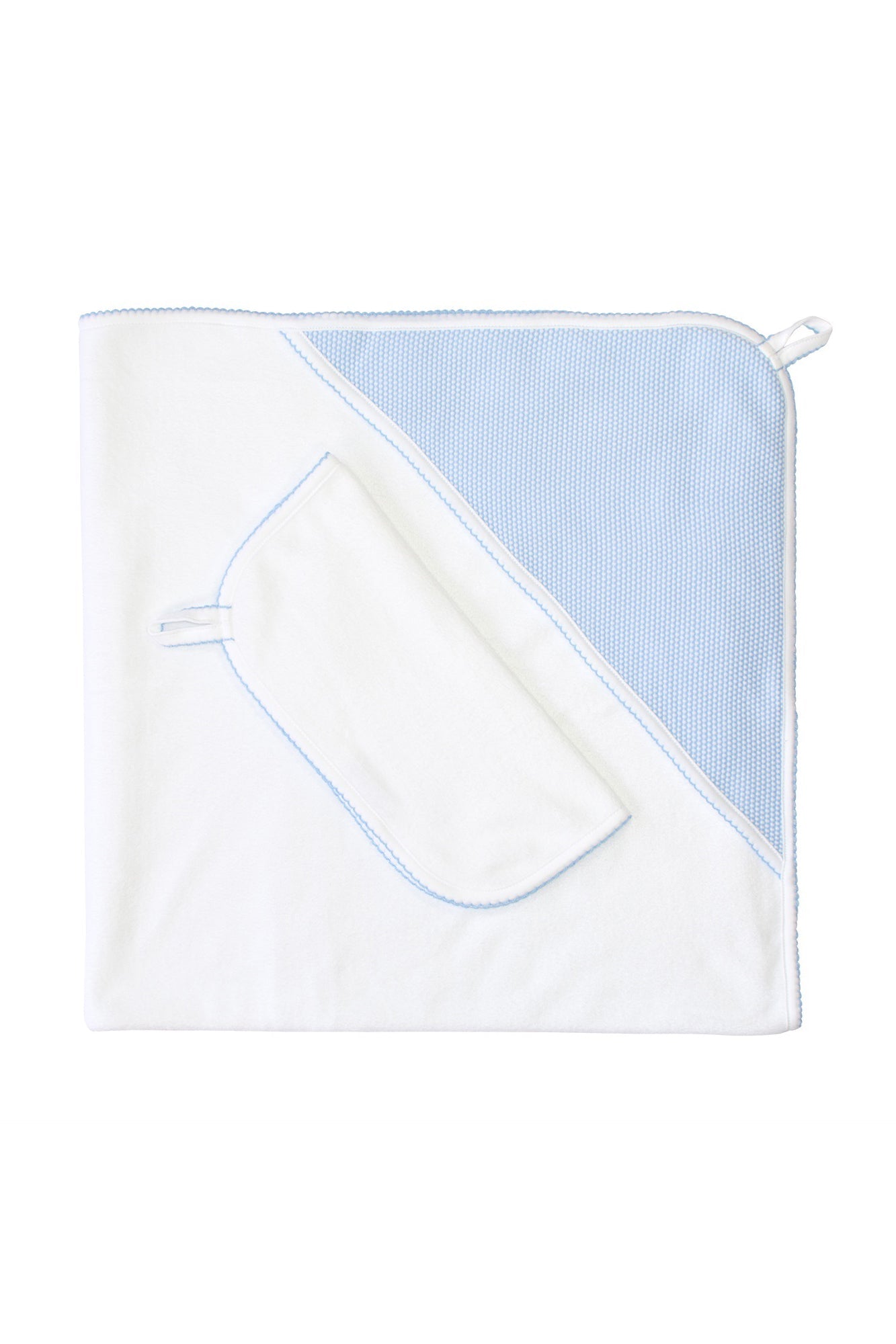 Baby Bubble Hooded Towel - Blue
