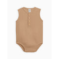Organic Tan Bowie Muslin Romper