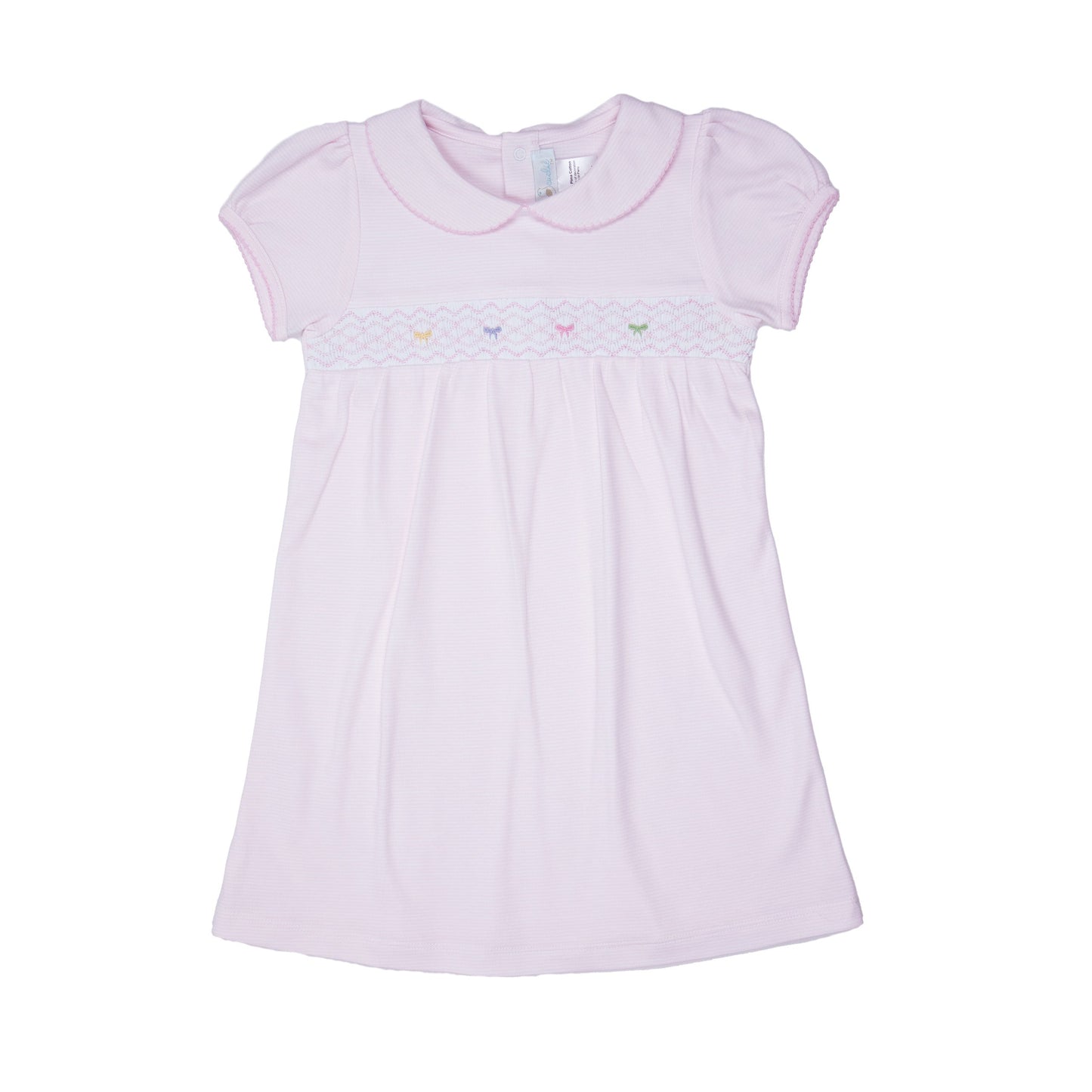 Baby Girl Pink Smocked Bow Dress