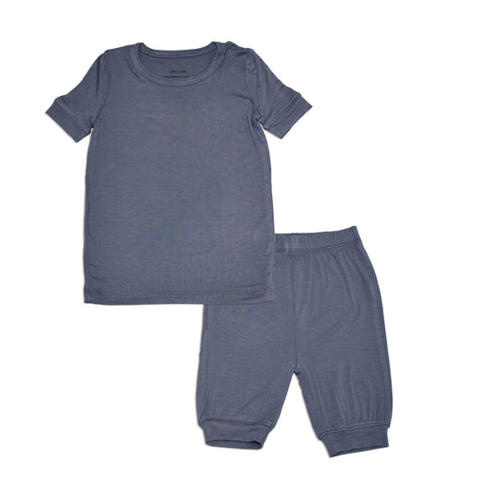 Boys Bamboo Short Sleeve Top & Shorts Pajama Set (Flint)